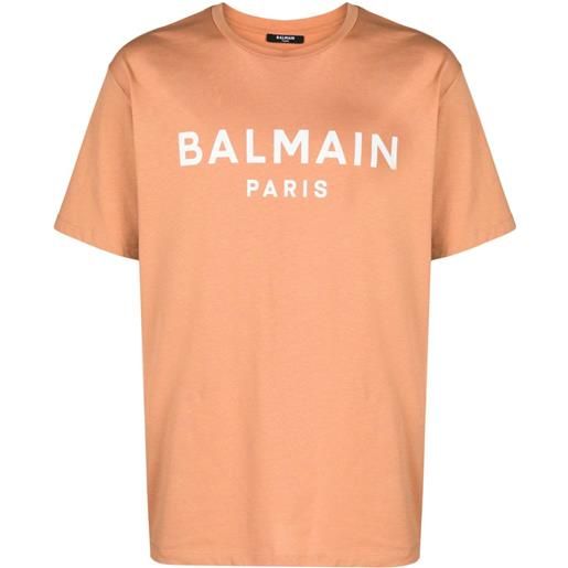 Balmain t-shirt con stampa - marrone