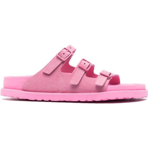 Birkenstock sandali slides con fibbia - rosa