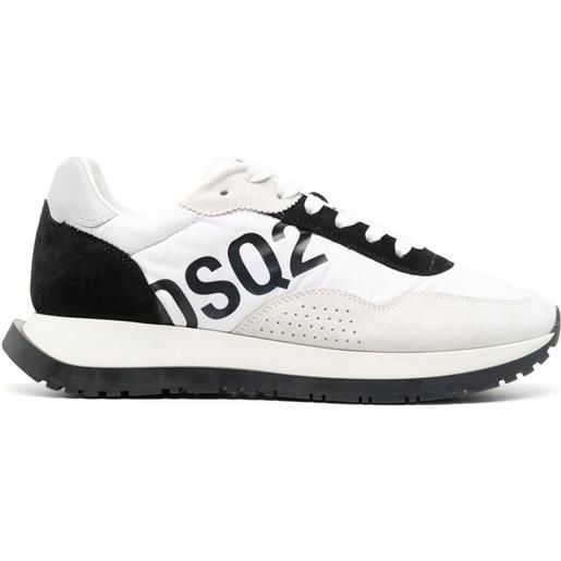 Dsquared2 sneakers bicolore con stampa - bianco
