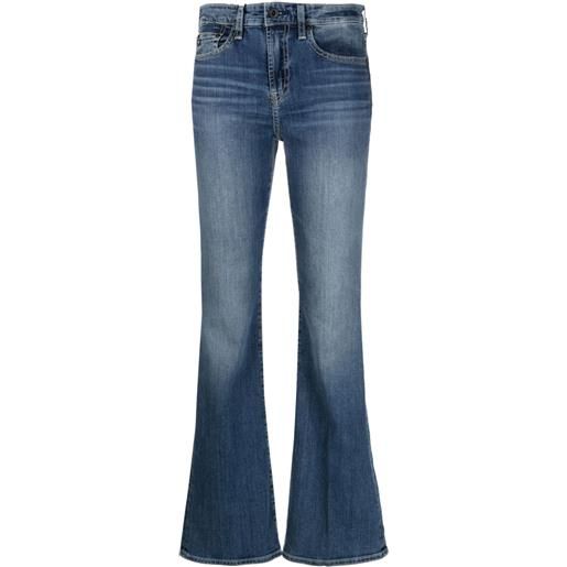 AG Jeans decorative-stitching straight-leg jeans - blu
