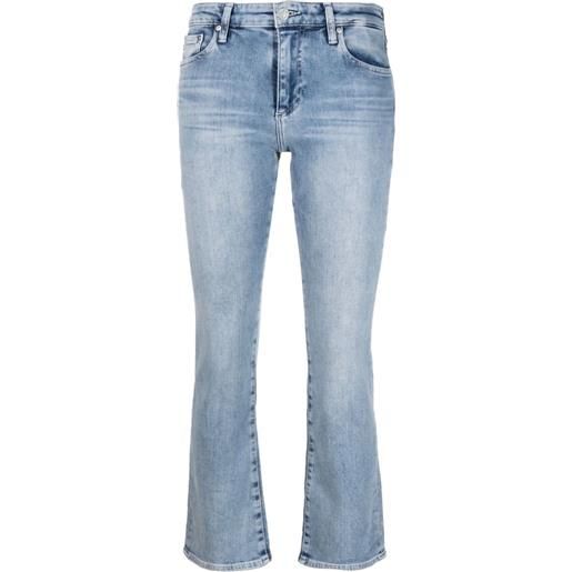 AG Jeans mid-rise logo-patch jeans - blu