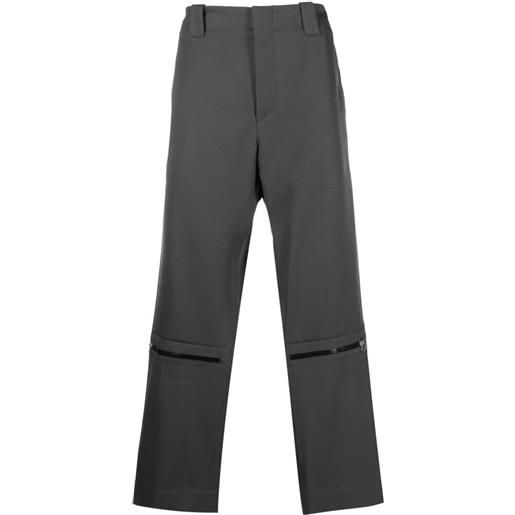 OAMC pantaloni dritti con zip - grigio