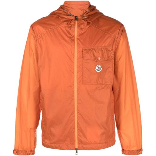 Moncler giacca samakar con cappuccio - arancione