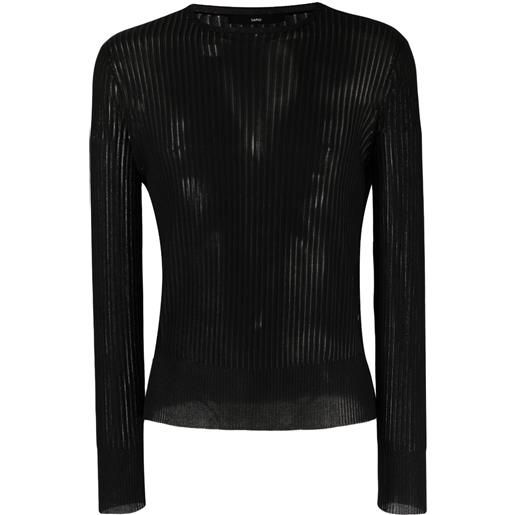 SAPIO maglione semi trasparente - nero
