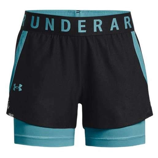 UNDER ARMOUR pantaloncini play up 2-in-1 donna black/glacier blue