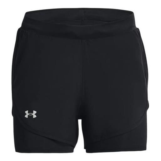 UNDER ARMOUR pantaloncini fly-by elite 2-in-1 donna black/reflective