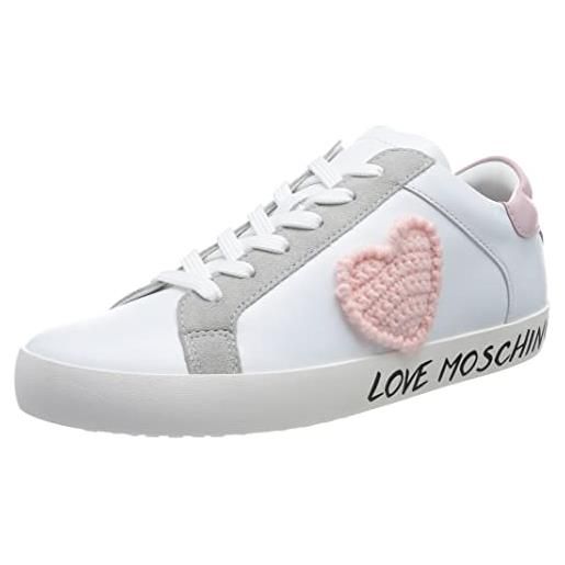 Love Moschino ja15132g1gial, sneaker, donna, bianco, 35 eu