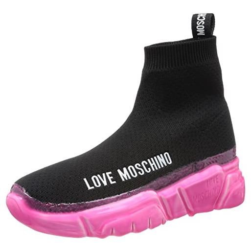 Love Moschino ja15463g1gizc, sneaker, donna, nero, 41 eu