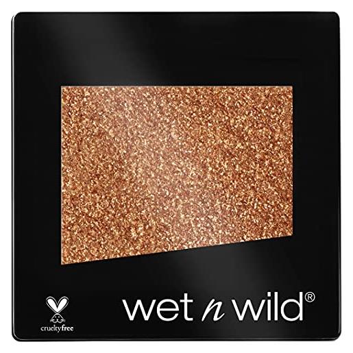 Wet n Wild - color icon eyeshadow glitter single - ombretto glitter brillante singolo ottone - super pigmentato, con formula idratante e setosa - vegan - brass