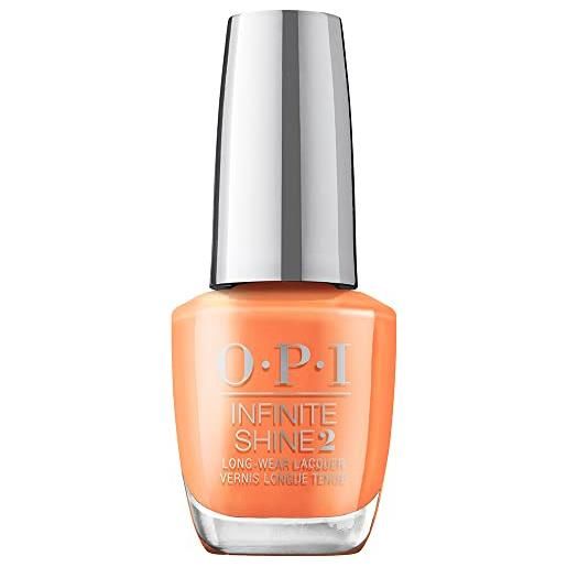 OPI infinite shine | smalto per unghie a lunga durata, me, myself and OPI spring collection | silicon valley girl | arancione brillante, 15ml