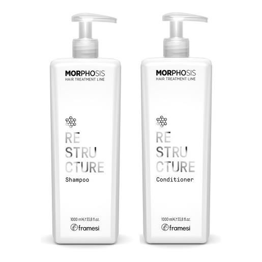 Framesi morphosis restructure kit shampoo 1000 ml + conditioner 1000 ml