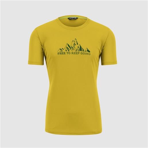 KARPOS loma print jersey t-shirt 044 lemon curry