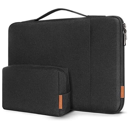 DOMISO 15.6 pollici custodia borsa impermeabile notebook portatile borsa sleeve custodia pc portatile compatibile con 15.6 hp 15/think. Pad e575/lenovo idea. Pad s510/dell alienware 15/xps 15, nero