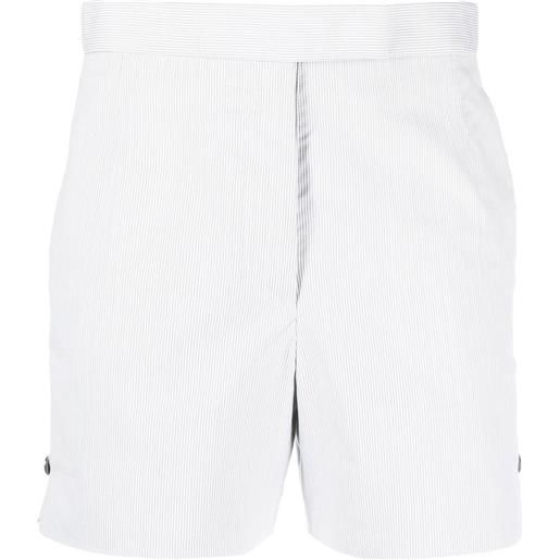 Thom Browne shorts sartoriali a righe - grigio