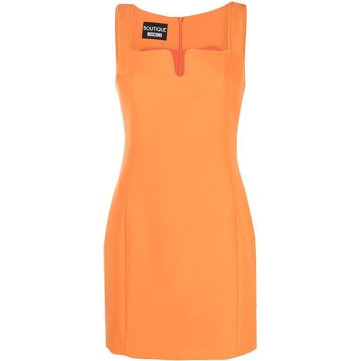 Boutique Moschino abito corto smanicato sartoriale - arancione