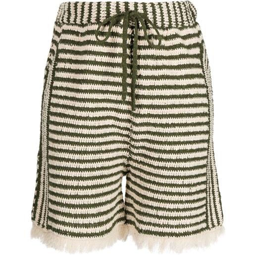 Muller Of Yoshiokubo shorts a righe - verde