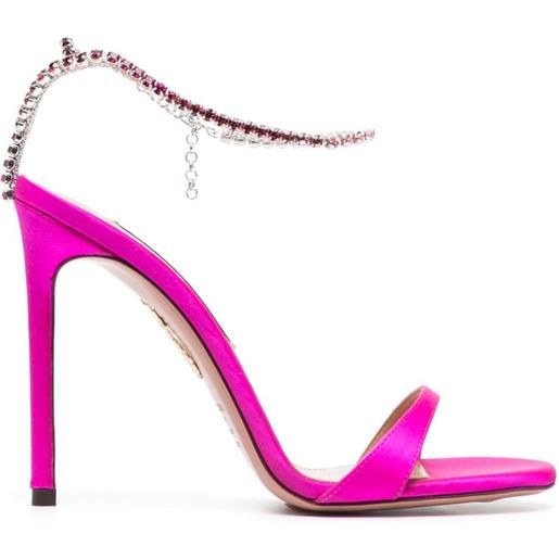 Aquazzura sandali con decorazione di cristalli 120mm - rosa
