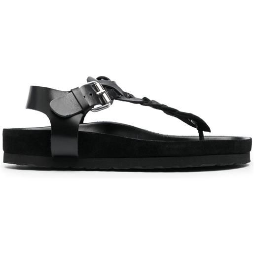ISABEL MARANT sandali con dettaglio intrecciato - nero