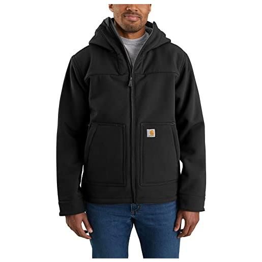 Carhartt super dux relaxed fit sherpa lined active jac bonded chore coat, nero, l uomo