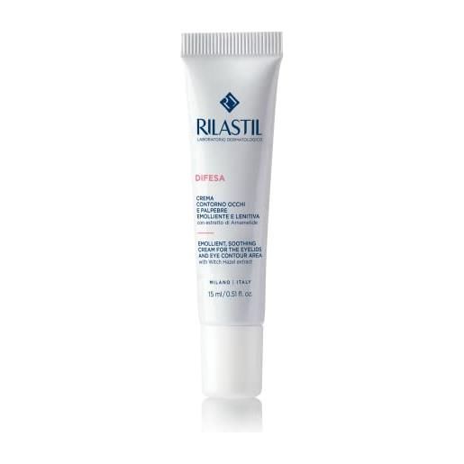 Rilastil difesa crema viso detergente emolliente e lenitiva, detergente in crema delicato, per pelle sensibile, confezione da 200 ml