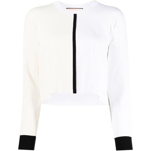 Plan C maglione con design color-block - bianco