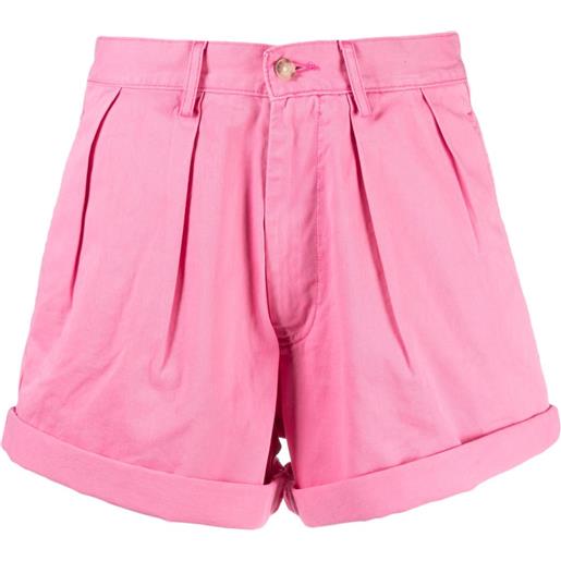 Denimist shorts con pieghe - rosa