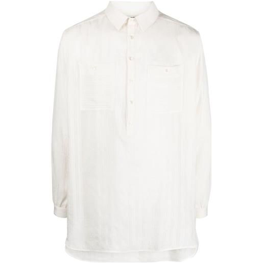 Saint Laurent camicia a righe - bianco