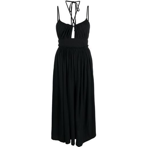 Ulla Johnson abito midi ella con scollo all'americana - nero