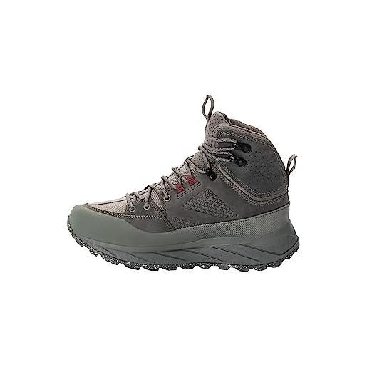Jack Wolfskin terraquest texapore mid w, scarpe da escursionismo donna, smokey grigio, 42.5 eu