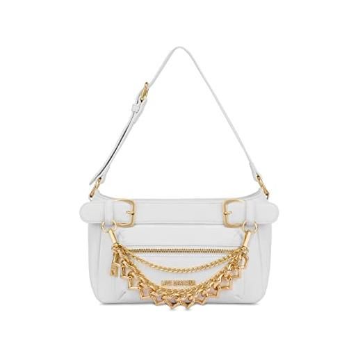 Love Moschino jc4289pp0gkt0, borsa a spalla, donna, bianco, taglia unica