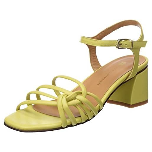 Fred de la Bretoniere frs1384-sandali in pelle metallizzata, sandalo con tacco donna, verde chiaro, 41 eu