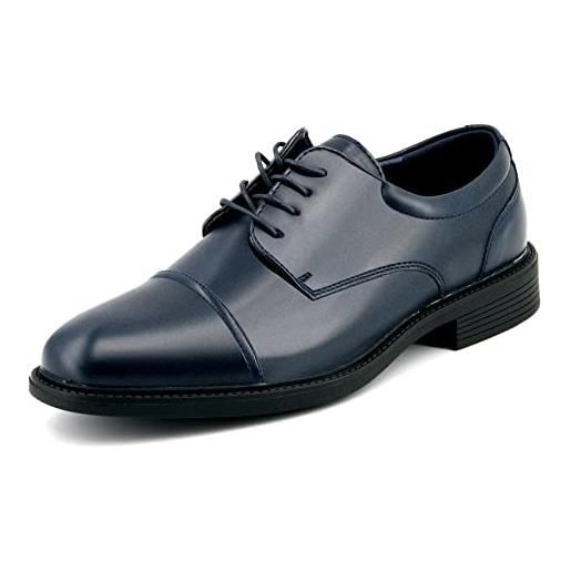 Gianni scarpe eleganti da uomo stringate francesine scarpe classiche da cerimonia business lucide mocassini loafer stile derby y115 (nero, 40)