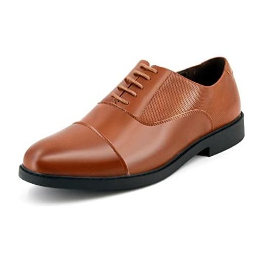Gianni scarpe eleganti da uomo stringate francesine scarpe classiche da cerimonia business lucide mocassini loafer stile derby y146 (blu, 44)