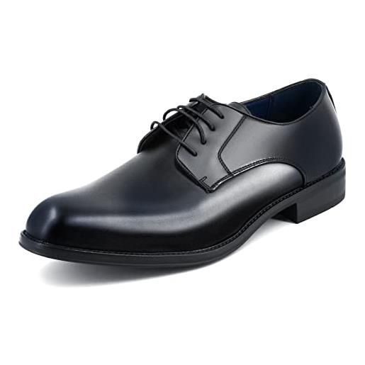 Gianni scarpe eleganti da uomo stringate francesine scarpe classiche da cerimonia business lucide mocassini loafer stile derby y80 (blu navy, 44)