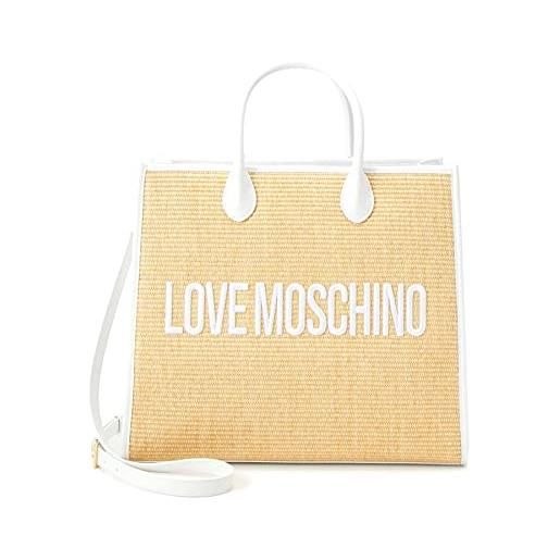 Love Moschino, jc4318pp0gkn1, borsa a mano donna , bianco, taglia unica