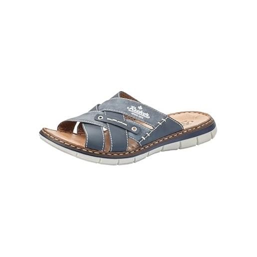 Rieker 22090 Uomo Ciabatte, Marrone (Tabak/Reh/Zimt 25), 41 EU