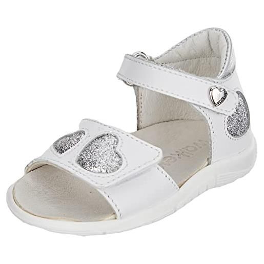 Walkey y1a2-42328-0062x025, sandalo bambina, bianco/argento, 26 eu