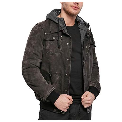 Brandit Brandit dayton jacket + sweat. Hood, giacca uomo, nero (black), m