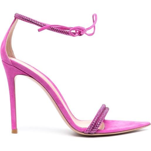 Gianvito Rossi sandali montecarlo con decorazione di cristalli 115mm - rosa
