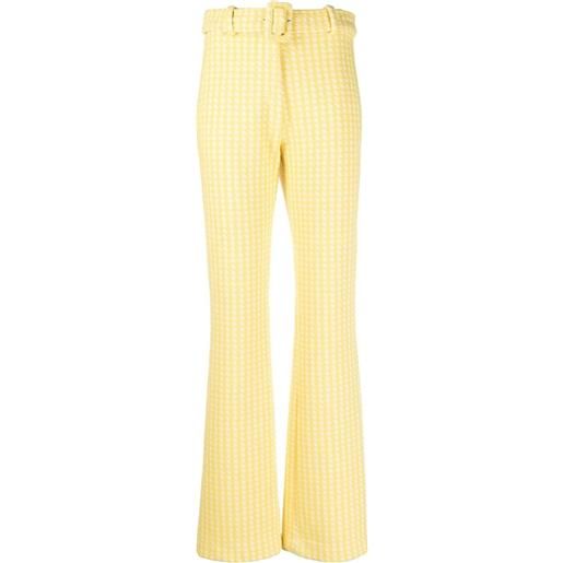 Viktor & Rolf pantaloni svasati con cintura - giallo