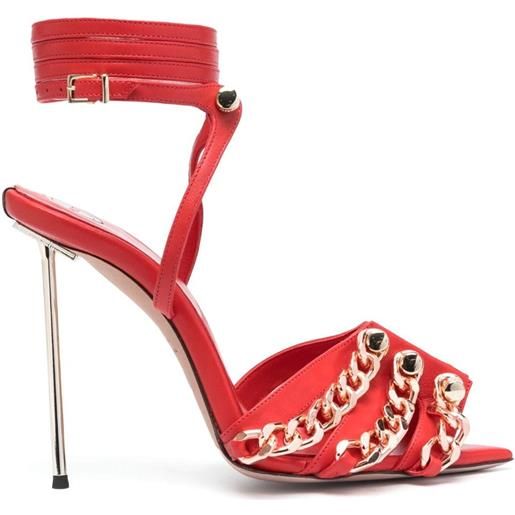 HARDOT sandali con dettagli a catena - rosso