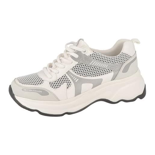 TOM TAILOR 5391406, scarpe da ginnastica donna, bianco, 38 eu