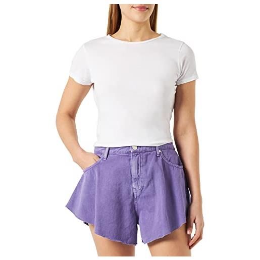 Pinko calma shorts bull pantaloncini, yb1_lilla lavanda, 26 donna