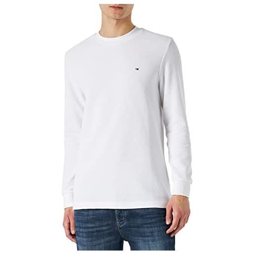 Tommy Hilfiger maglietta maniche uomo new structure basic, bianco (white), 3xl