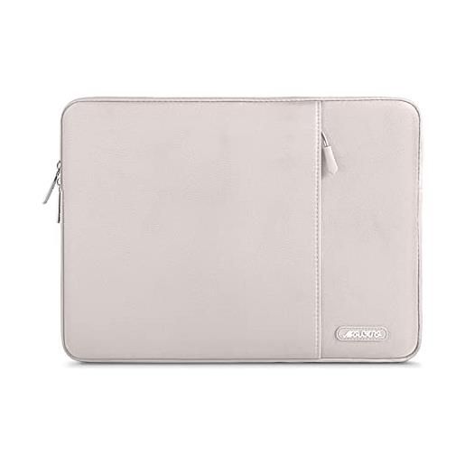 MOSISO laptop custodia borsa compatibile con mac. Book air 13 m3 a3113 m2 a2681 m1 a2337 a2179 a1932 2018-2024/pro 13 a2289 a2159 a1989 a1708, poliestere manica verticale con tasca, grigio roccia