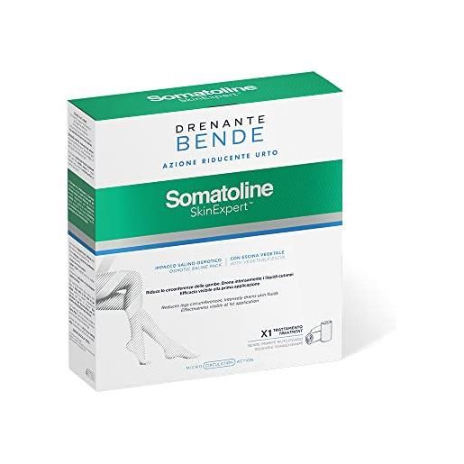 Somatoline SkinExpert, bende azione riducente urto starter kit, bendaggio drenante gambe, con escina vegetale