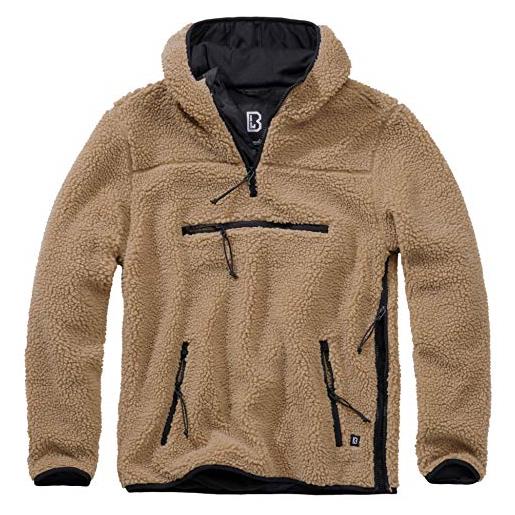 Brandit Brandit teddyfleece worker pullover, maglione uomo, nero (black), 4xl