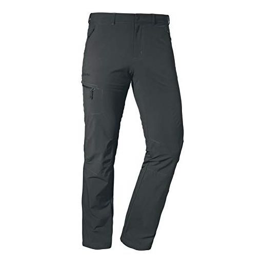 Schöffel koper1, pantaloni da uomo robusti con 4 vie, elasticizzati e impermeabili, da escursionismo, nero, 56