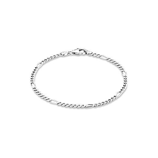 Amor bracciale in argento 925 unisex ladies gents arm jewellery, 19 cm, argento, viene fornito in una scatola regalo per gioielli, 9048175