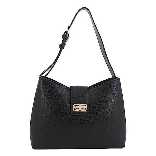 Geox d solangy, borsa donna, black, taglia unica